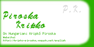 piroska kripko business card